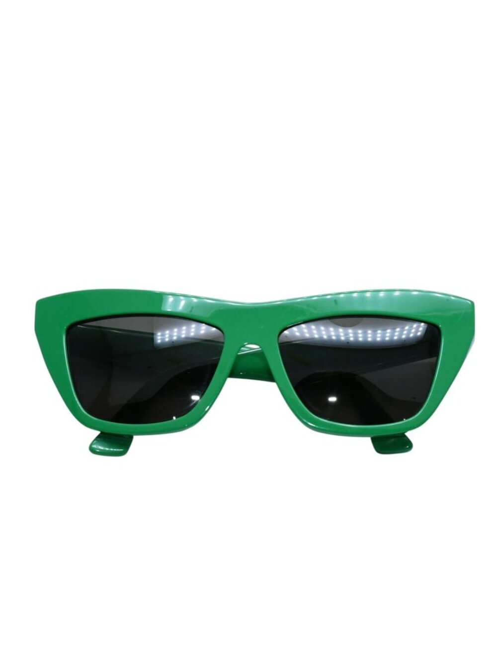 Bottega Veneta Cat Eye Sunglasses Eyewear L 55 Green Gold